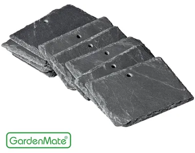 Produktbild von GardenMate® 10er Set Schilder aus Schiefer 10x7cm - Stil naturell