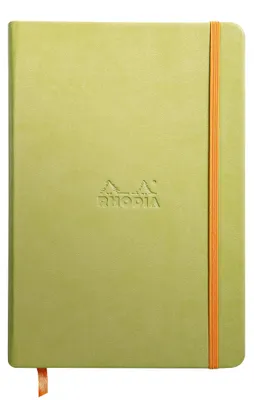 Produktbild von Rhodia Notizbuch A5, fester Einband, 96 Bl blanko, Papier 90g, Anisgrün 118746C
