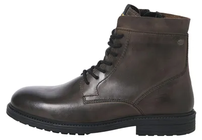 Produktbild von Jack & Jones 12240460_212_40, Stiefel, Braun, Anthrazit, Rundzeh, Schnürverschluss, Gummi, Mikrofaser