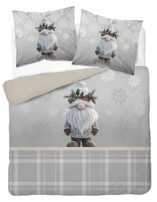 Produktbild von Bettwäsche, Baumwollbettwäsche, weihnachtlich 200x220 6123a Weihnachtswichtel