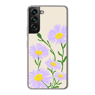 Produktbild von MuchoWow® Handyhülle Schutzhülle Hülle für Samsung Galaxy S22 Plus Blume - Lila - Minimalismus Silikon Softcase Handy Hülle - Schutzabdeckung - Geburtstag Teenager