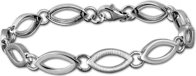 Image de SilberDream Bracelet Femme Ovale 925 Argent VRAI 19cm Bijoux de bras D2SDA466J