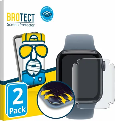 Produktbild von 2x BROTECT Fullscreen Schutzfolie für Apple Watch SE 3 (40 mm) Displayschutz Folie Fullcover Matt Entspiegelungsfolie
