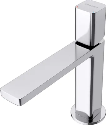 Image de doporro Robinet Mitigeur Chromé pour Lavabo ou Vasque de Salle de Bain 19,6 cm Design Minimaliste