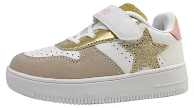 Image de Jela - Chaussures pour filles, modèle à scratch, blanches, pour le quotidien