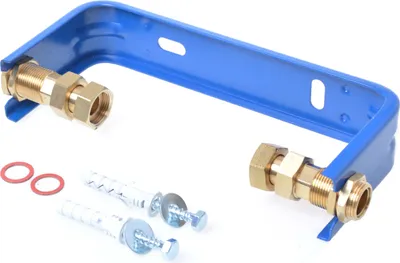 Obrázok produktu pre Aqbau® Set držiak vodomeru vrátane skrutkového pripojenia pre vodomer veľkosti 3/4" pre vodomery 1/2 palca