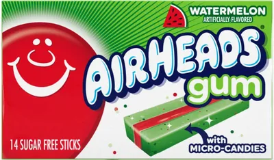 Produktbild von Airheads Gum Watermelon (12 x 34g)