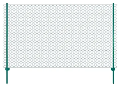 Produktbild von Maschendrahtzaun mit Stahlpfosten 25 x 2 m Grün, 32,6 kg