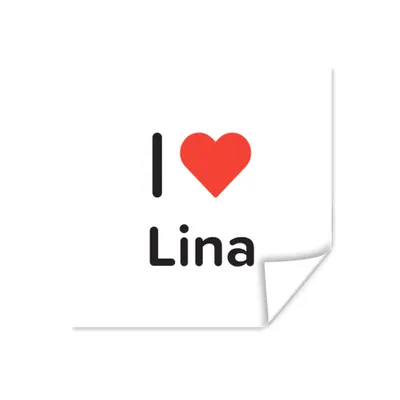 Produktbild von MuchoWow® Poster Ich liebe - Lina - Mädchen 100x100 cm - Babyzimmer