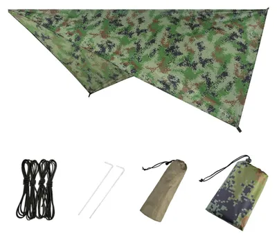 Zdjęcie produktu dla Płachta pod namiot - 230 x 140 cm - Wodoodporna - Dla 1-4 osób - Na namiot, plażę i camping