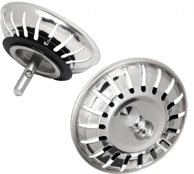 Produktbild von Waschbeckenstöpsel 2er Set, Edelstahl-Siebkorb Mit 78mm Durchmesser Für Schnellen Abfluss Universal Kompatibel Mit Blanco & Franke