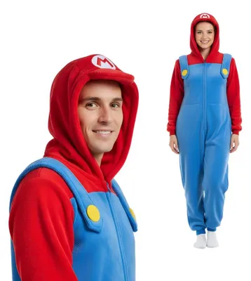 Produktbild von Onesie Kigurumi Pyjamas Super Mario Verkleidung Kostüm S: 145 - 155 cm