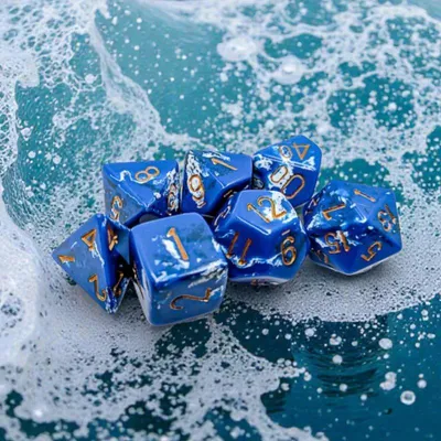 Immagine prodotto di Set Chessex Wavebreak Gold Dadi Poliedrici per RPG