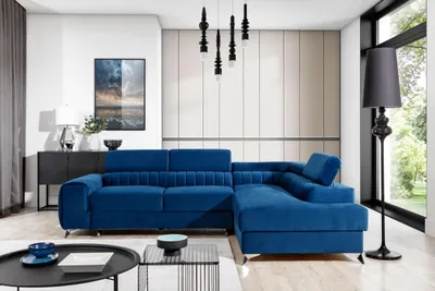 Produktbild von Ecksofa Couchgarnitur Laurence mit Schlaffunktion und Bettkasten– stilvoller Mittelpunkt für Ihr Wohnzimmer
