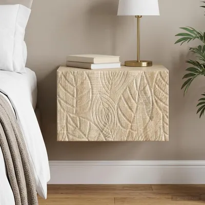 Imagen del producto de vidaXL Mesa auxiliar de pared, estilo Sonoma, 34,5 x 33 x 20 cm