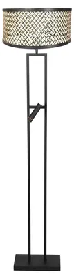Immagine prodotto di Lampada da terra - nero - Stang - bambù metallo - lampada da lettura - LED_E27 - 4721ZW - Steinhauer