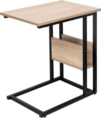 Immagine prodotto di Tavolino laterale con tasca laterale e piano porta laptop | 55x36x59,5 cm
