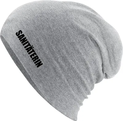 Produktbild von Huuraa Beanie Sanitäterin Schriftzug Heather Grey One Size Baumwolle und Elasthan Mütze Geschenkidee