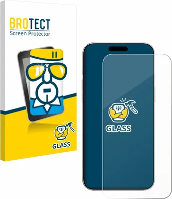 Produktbild von BROTECT Schutzglas für Apple iPhone 16 Displayschutz 9H Glas klar transparent