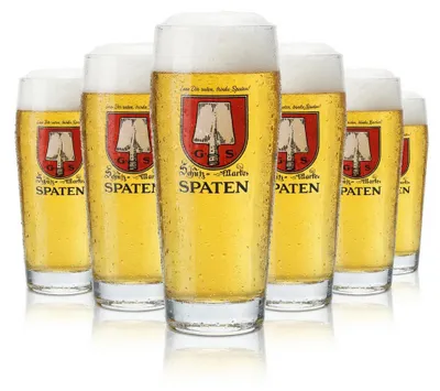 Produktbild von 6x Spaten Bierglas 0,5l Willibecher Münchner Hell Gläser Traditionsbrauerei Bayern