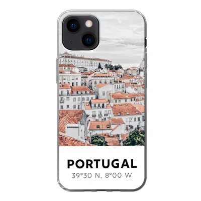 Produktbild von MuchoWow® Handyhülle Schutzhülle Hülle für iPhone 13 mini Portugal - Europa - Rot - Silhouette Silikon Softcase Handy Hülle - Softcase