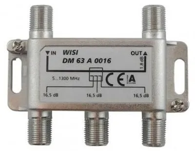 Produktbild von WISI 3-fach Abzweiger DM63A0016 5-1300MHz 16dB Klasse A (+10dB)