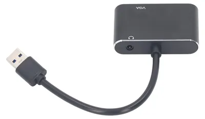 Image de Adaptateur USB 3.0 vers HD en acier inoxydable à haut débit avec sortie simultanée ; adaptateur USB 3.0 vers VGA pour la projection de films et les réunions