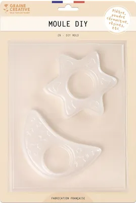 Produktbild von Gießform für Kerzenhalter Mond/ Stern 11 cm