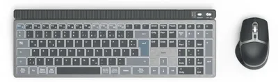 Immagine prodotto di Hama Set di tastiera e mouse multi-dispositivo WKM-750 Wireless LED Nero QWERTZ