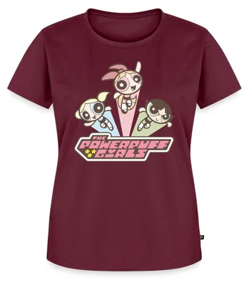 Produktbild von Spreadshirt Powerpuff Girls Retro Used Look Vintage Frauen Premium T-Shirt, M, Burgunderrot