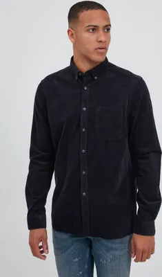 Image de !Solid SDJuan LS Corduroy 211104208 Chemise décontractée pour homme en velours côtelé avec poche poitrine, patte de boutonnage et col, en coton de haute qualité