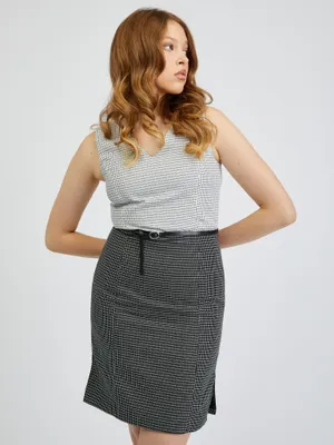 Produktbild von Orsay Grau-schwarzes Damen-Karokleid 490457660000__36