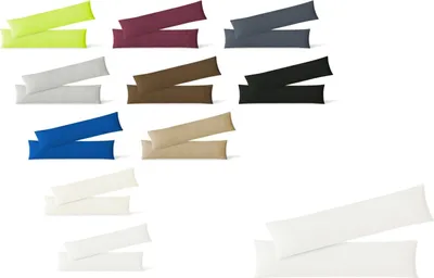 Produktbild von Jersey Kissenbezug Hülle 2 Sparpack Set mit Reißverschluss hochwertige Qualität 40 x 145 cm weiss
