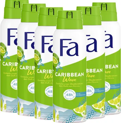 Produktbild von FA Deospray 150 ml Caribbean Wave, 6x 150 ml