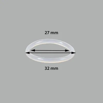 A diagram showing a ring gasket with dimensions indicated.