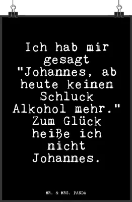 Produktbild von Mr. & Mrs. Panda Bild Ich hab mir gesagt... DIN A4 - Schwarz - Geschenk, Sprüche, Plakat, bester Freund, drucke, Wandbild, Kumpel, wanddeko, kunstdruck poster, Spruch