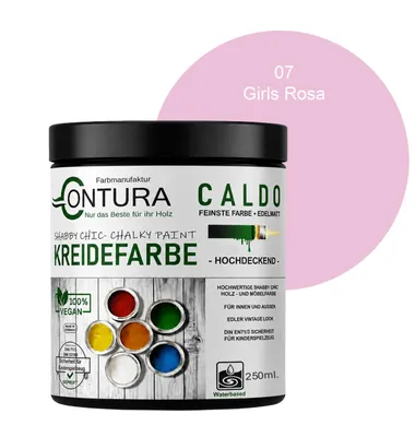 Produktbild von Contura BeGreen 250ml. Kreidefarbe Shabby Chic Möbellack - 07 Girls Rosa