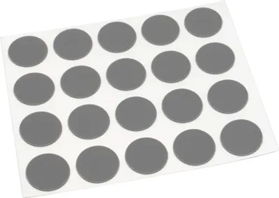 Produktbild von Adsamm® | 20 x Abdeckkappen | Ø 13 mm | Grau dunkel | rund | 0,45 mm dünne selbstklebende Möbelpflaster von Adsamm®