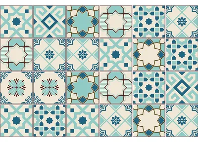 Immagine prodotto di Adesivi decorativi da parete per cucina e bagno – 24 adesivi Azulejos Colomban – 24 adesivi 20 x 20 cm