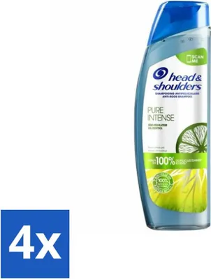 Zdjęcie produktu dla Head & Shoulders – Szampon przeciwłupieżowy – Pure Intense – Regulujący wydzielanie sebum – 250 ml – Opakowanie ekonomiczne – 4 sztuki