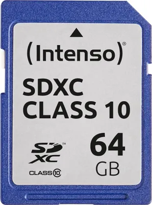 Obrázek produktu pro Intenso - Paměťová karta Flash - 64 GB - Class 10 - SDXC