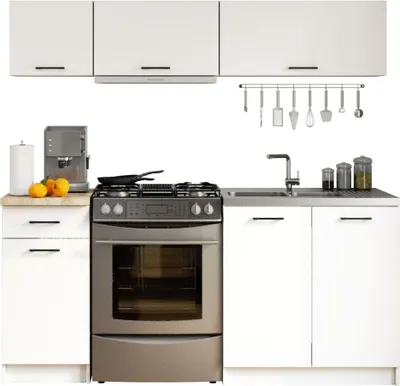 Produktbild von Küchenmöbel-Set OLIWIA G1 1.8m Modulares Weiß B180xH174xT46 cm