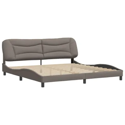 Produktbild von Bettgestell ohne Matratze "Hvar" Taupe 200x200 cm Stoff