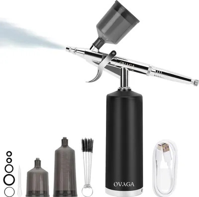 Produktbild von Ovaga Airbrush-Kit, wiederaufladbar, kabellos, Airbrush-Kompressor,Airbrush-Set, tragbar, kabellos,