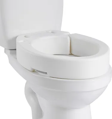 Obrázok produktu pre Zdvihák záchodového sedadla - Zdvihák záchodového sedadla - Zdvihák 8,9 cm - Nosnosť 136 kg - Zväčšený otvor - Pre seniorov - Pre predĺžené záchodové misy
