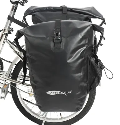Obrázok produktu pre Cyklistické tašky 50 l, na zadný nosič, vodotesné, čierna, 1 pár