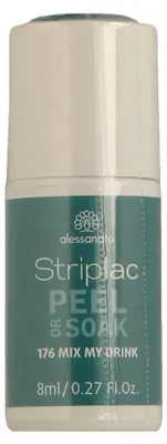 Imagen del producto de Alessandro Striplac, 8 ml, Modrá, Mix my drink, Coloración, Ocre, Fortificante, Brillo, Frasco