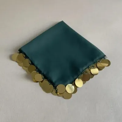 Produktbild von 10x Grün Luxus Halay Mendili groß 30x30 cm Tanztücher Dügün Hochzeit Verlobung Kina Mendil
