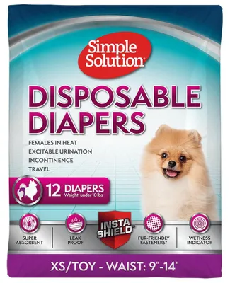 Image de Couches jetables pour chiennes, couches pour chiens anti-fuites, couches d'apprentissage