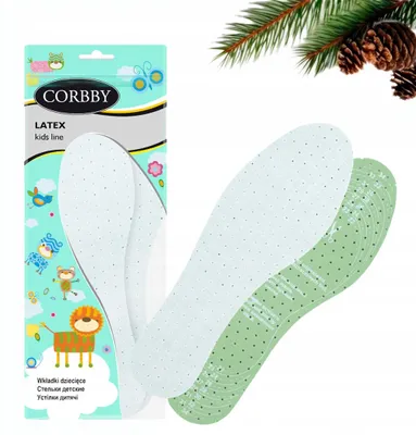 Produktbild von Corbby LATEX KIDS Einlegesohlen Kinder Kiefernduft